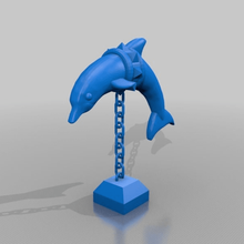 dolphin catene acquario gioco animali 3d print model - Mito3D