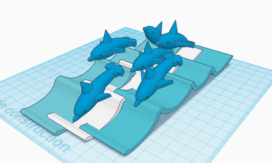 dauphin sauter mer art nager l'eau 3d print model - Mito3D