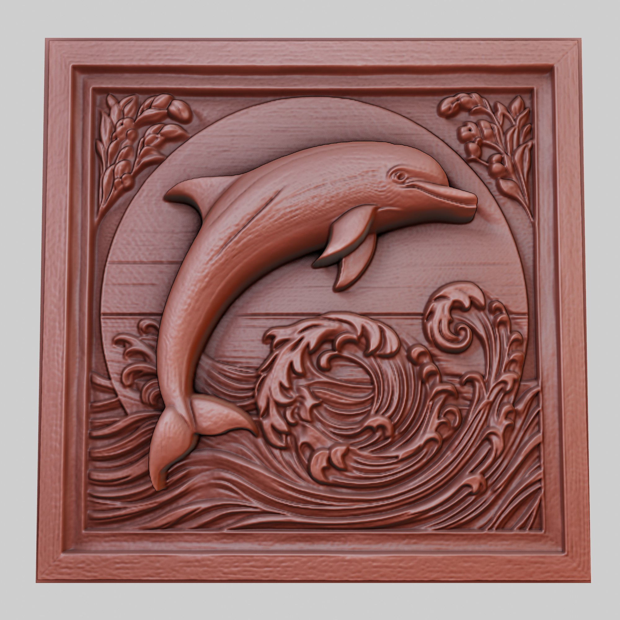 delfino salti acqua 3d stampante modello animale obj stl arte 3dmodel scultura fauna selvatica mammifero uccello rettile predatore erbivoro creatura marina natura stampabile sollievo yeggi mito3d 3D print model - Mito3D