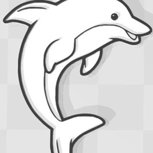 golfinho chave anel 3d print model - Mito3D