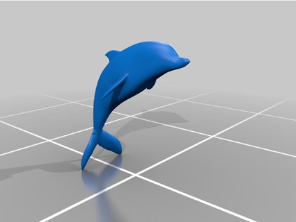 dolphin keychain 3d print model - Mito3D