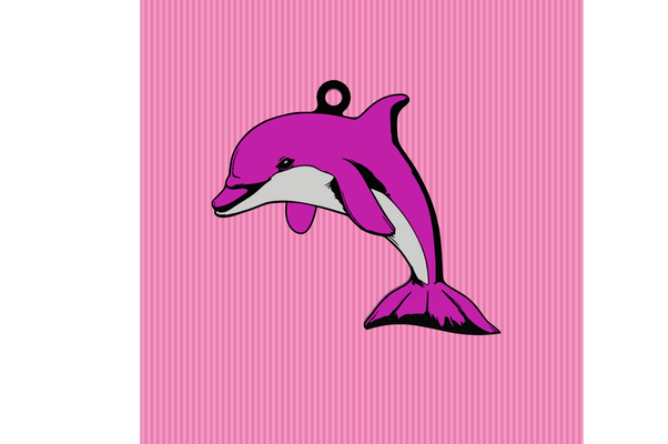 dolphin keychain - 3d print model - Mito3D
