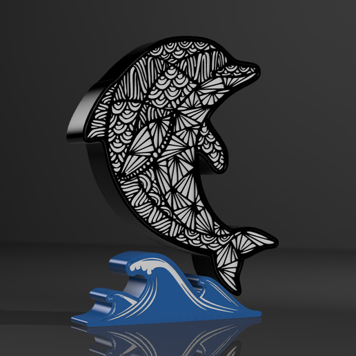 golfinho luminária 3D print model - Mito3D