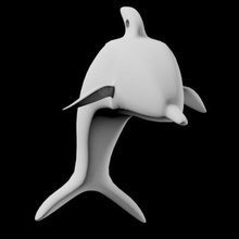 dolphin pendant jewelry jewellery runner-up animals 3d print model - Mito3D