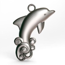 dolphin pendant jewelry jewel marine fish art 3d print model - Mito3D