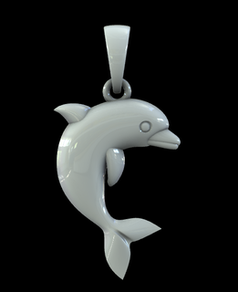 dolphin pendant ocean intelligence grace freedom marine life exploration joy 3d print model - Mito3D