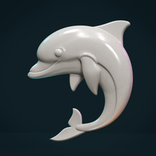 dolphin alivio delfín mar océano marina pescado joyería encanto colgante 3d print model - Mito3D