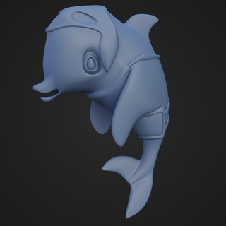 dolphy lifeguard dolphin toys swimmer animal mammal ocean intelligent 3d print model - Mito3D