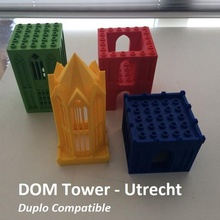 dom toren tower - utrecht architecture lego duplo compatible netherlands 3d print model - Mito3D