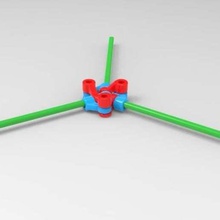 dome connector hinge geodesic hub rf connectors buildings_structures 3d print model - Mito3D