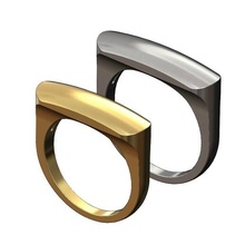 Hazme espacio sello anillo 3d impresión modelo joyería joya imprimible oro plata libra esterlina signetring menring Moda lujo minimalista declaración mensignet grabable sencillo 3d print model - Mito3D
