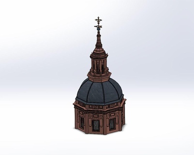 dome st andrew's church grid sale model belen village dome church andr saint andrew madrid  3d print model - Mito3D