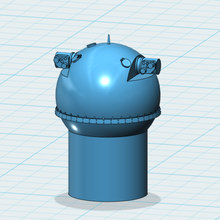 cúpula rangefinder admiral hipper 1 a 200 arte 3d print model - Mito3D