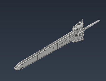 domínio cruzado alternar espada Projeto 40k cavaleiro jogo guerra 3d print model - Mito3D