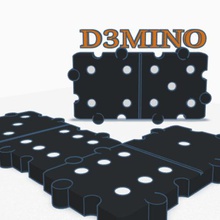 domino 3d juego jue demino de juguete 28 fichas dominó 3d print model - Mito3D