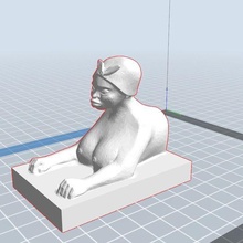 dominó açúcar refinaria raça escultura contemporâneo esfinge feminilidade 3d print model - Mito3D