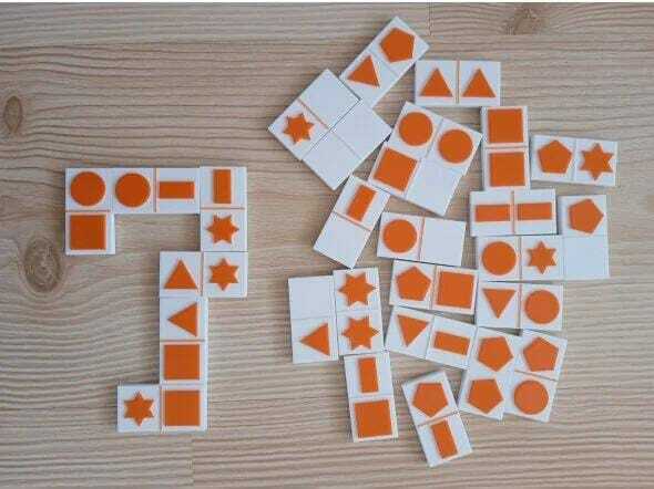 domino jouets gamins apprentissage formes jouet Jeu 3D print model - Mito3D