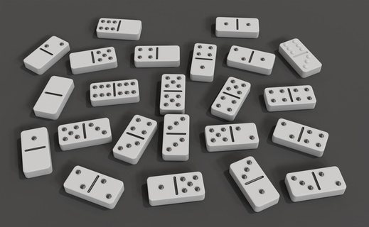 dominoes high relief low braille domino blind game table files 3d print model - Mito3D