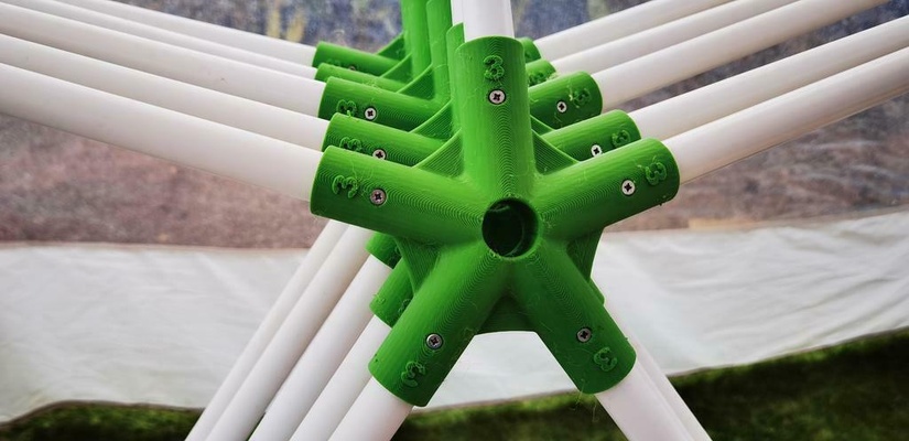 domo casa takım 5m jeodezik kubbe ev binalar yapılar 3d print model - Mito3D