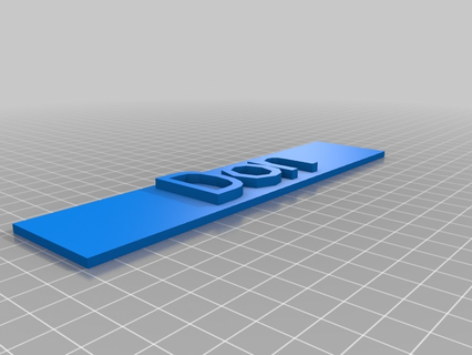 personalizado replicador 2 Placa nombre 3d impresora partes 3d print model - Mito3D