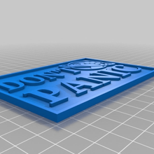 don't panic - hitchhikers guide galaxy plaque art dont fourtytwo hitchhiker hitchhikersguide 3d print model - Mito3D