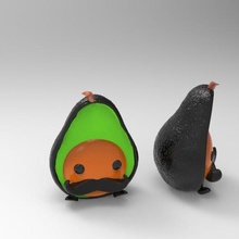 don avocado gioco arte giocattolo carino 3d print model - Mito3D