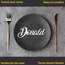 donald name banquet wedding communion dinner plate table decoration tablename 3d print model - Mito3D