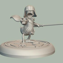 Donald Pato darth Vader Estrela guerras Disney 3d print model - Mito3D