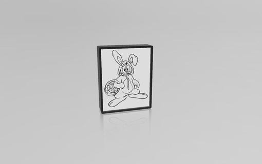 Donald Ente Eier Lampe Disney mickey Warner Bros Serie Film Walt Bilder Ostern Duck Box frei 3d print model - Mito3D