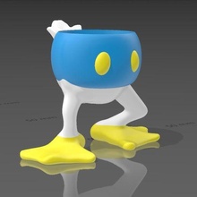 donald duck flowerpot pot disney mickey daisy minie 3d print model - Mito3D