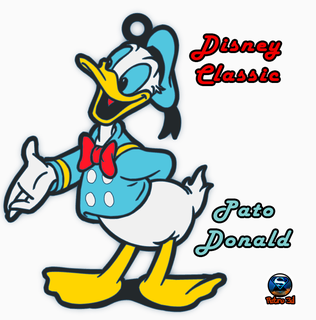Donald ördek anahtar yüzük Disney klasik anahtarlık 3d baskı stl şapka denizci ceket Portakal toplamak kalite dayanıklılık fanatik Toplamak detaylar ikonik eğlence etkileyici 3d print model - Mito3D