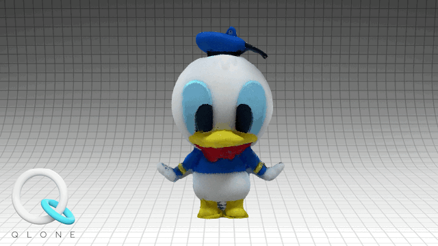 Donald ördek anahtarlık Qlone 3D print model - Mito3D
