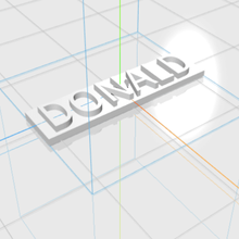 Donald letras nombre masculino 3d regalo 3d print model - Mito3D