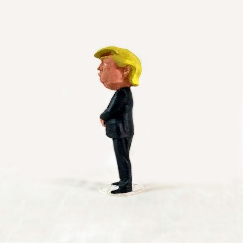 donald trump art republican character tv celebrity unitedstates american usa president politician politics figurine figure famous man 3D print model - Mito3D
