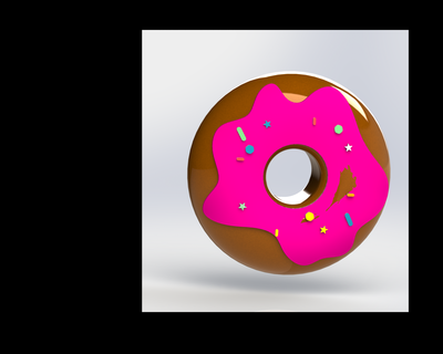 donate chocolate homer donnut 3d print model - Mito3D