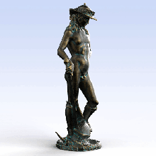 Donatello's David tête Goliath 3d print model - Mito3D