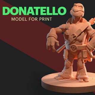 donatello ninja tortugas 3d impresión modelo tmnt juguetes Arte juguete personaje 3d print model - Mito3D