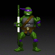donatello tmnt 6 action figure di stampa 3d art figura azione le tartarughe teenage mutant ninja turtles mutante giocattolo deserto polpo i giocattoli vintage 3d print model - Mito3D