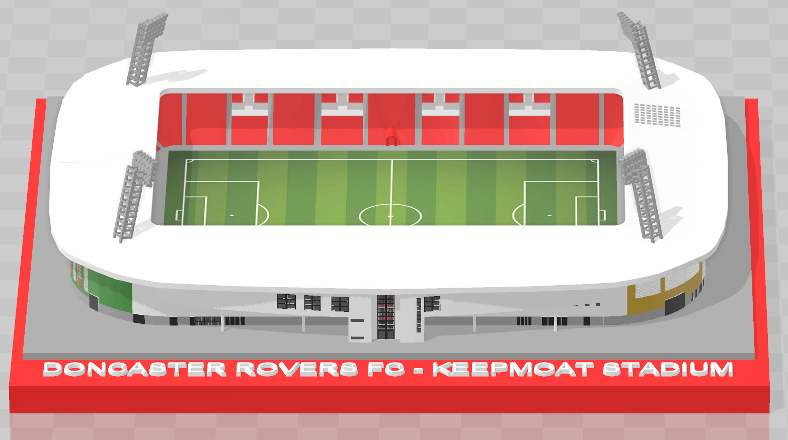 doncaster rovers mantener foso estadio fútbol futebol Inglaterra yorkshire liga 1 campeonato eco power donny 3D print model - Mito3D