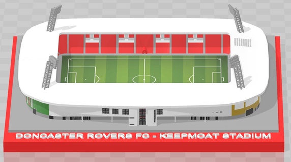doncaster rovers mantener foso estadio fútbol futebol Inglaterra yorkshire liga 1 campeonato eco power donny 3d print model - Mito3D