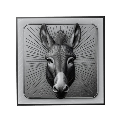 asino animale sollievo arte animali yeggi mito3d fallimento google ciondoli medaglione animal relief wall art parete 3d print model - Mito3D