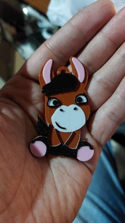 donkey horse key chain keychain souvenir burrito ring birth presentation animal chains animals 3d print model - Mito3D