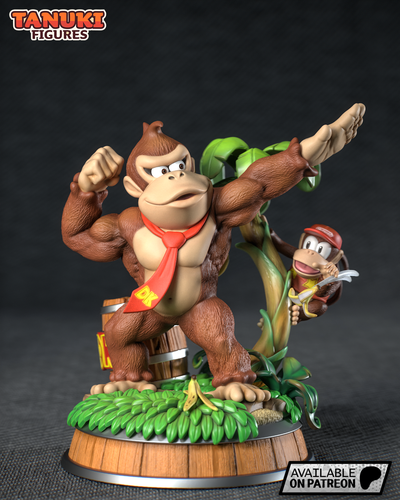 asino kong diorama arte gioco anime manga 3dprint giocattolo collezione figura azione 3d print model - Mito3D