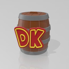 donkey kong barrel oyun nintendo eşek varil 3d print model - Mito3D