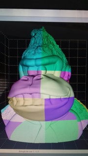 donkey kong bust 50 centimeters 30 pieces 3d print model - Mito3D