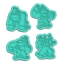 donkey kong cookie cutter set 4 cutters cithen home cook cookies stamp nintendo mario game old 3d print model - Mito3D