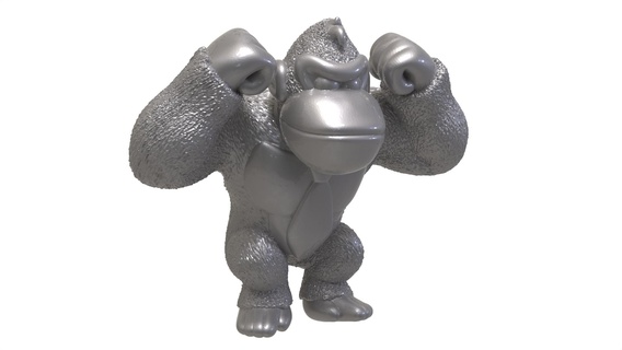 Burro Kong juego personaje 3d modelo pose 1 consola atari ps3 clásico mascota juguete animal primate 3d print model - Mito3D