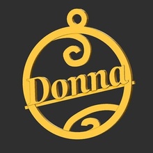 Donna süs Noel ağaç star top 3d print model - Mito3D