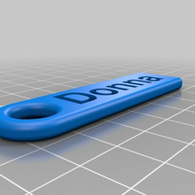 donna flat personalized key chain customized accessories 3d print model - Mito3D