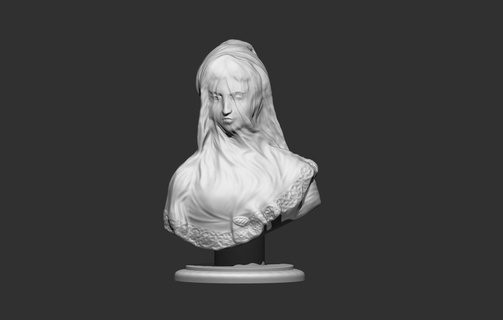 donna sotto velo Art art 3d print model - Mito3D
